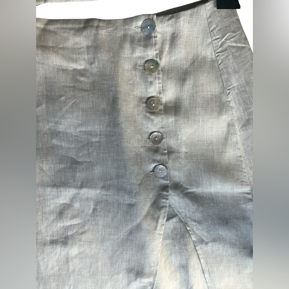 NEW Lulus Caught in Cannes Beige High-Waisted Side Button Midi 2-Piece Set Med - Picture 10 of 12